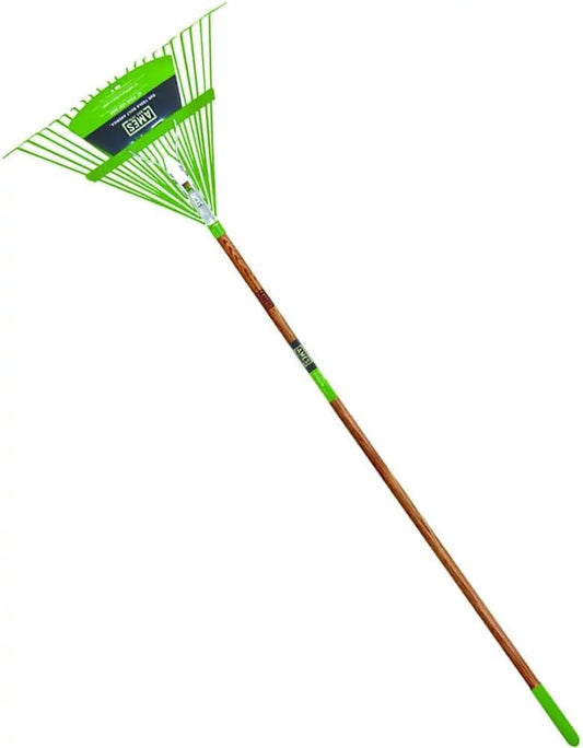 AMES 2915612 22-Tine Steel Leaf Rake with Hardwood Handle, 61-Inch
