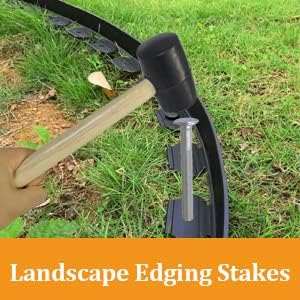 Metal Stakes, 8 Inch 50Pcs Galvanized Landscape Spikes,Garden Nails for Turf,Weed Barriers,Tent and More (50)