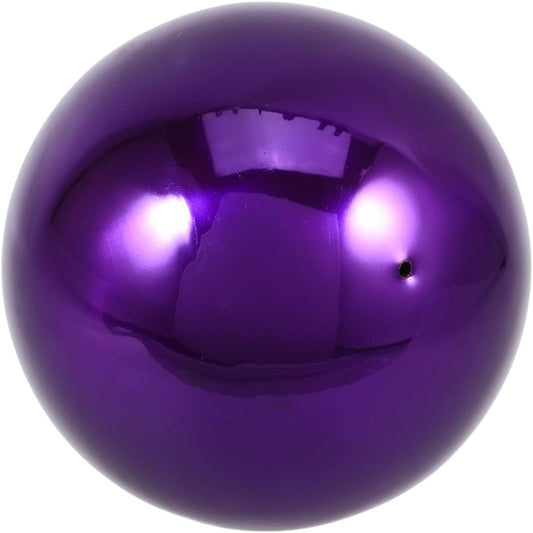 Happyyami Stainless Steel Mirror Reflective Ball Purple Gazing Ball for Garden Decor 15Cm Outdoor Accent 2Pcs Set