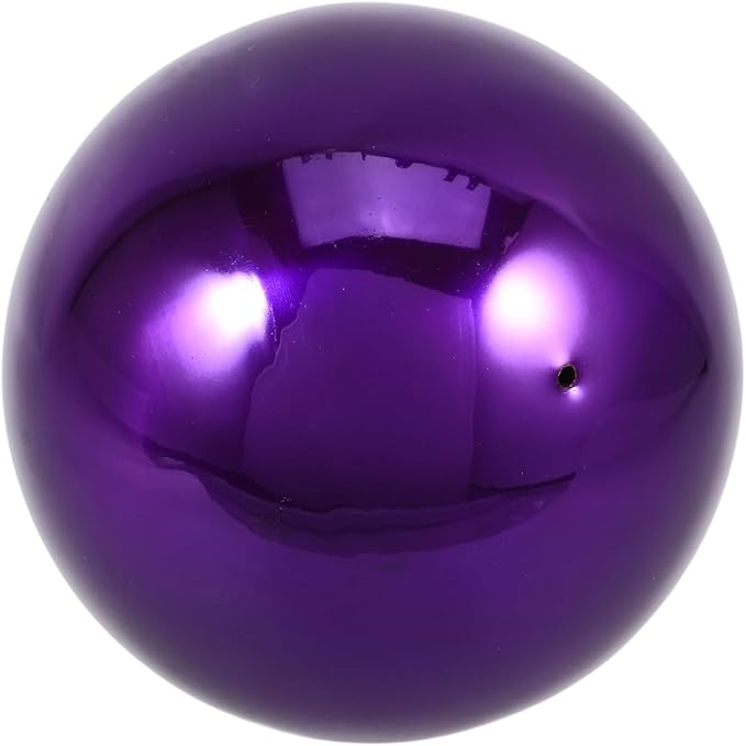 Stainless Steel Purple Gazing Ball - 5 Inch Mirror Reflective Sphere for Garden Decor Eye-Catching Outdoor Ornament