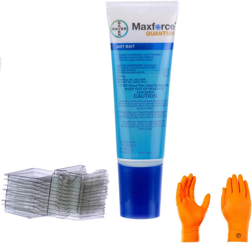 Maxforce Quantum Ant Bait: Long-Lasting Control for Multiple Ant Species with USA Supply Protective Gloves
