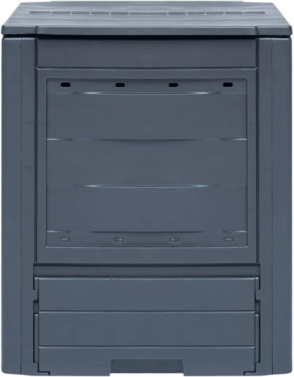 Compost Bin | Garden Composter Bin | Outdoor Composting Box for Backyard Yard Patio Outside | Gray Plastic 23.6" x 23.6" x 28.7" 68.7 Gallon by GeoHome