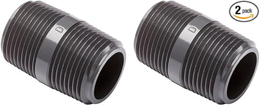 Rain Bird RISER2_100 PVC Spray Head Riser, 1" Male Pipe Thread x 1" Male Pipe Thread, 2" Length (Pack of 2)