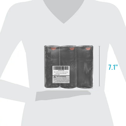4-6 Gallon Trash Bags Drawstring, 75 Count Bulk, Black & Unscented Multi-purpose Garbage Bags for Business Home Bathroom Kitchen Commercial and Industrial