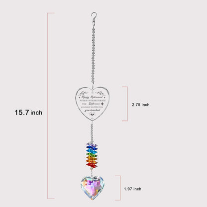 Retirement Gifts for Female Nurse Doctor, Crystal Suncatcher for Women Colleague Mother Teacher Grandmother Gift for her (Retirement Gift)