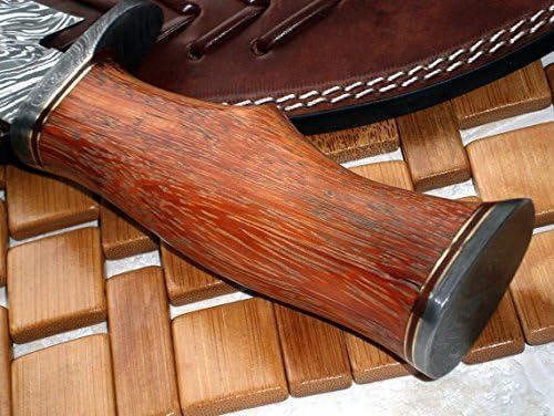 Poshland REG-215 - Handmade Damascus Steel 14.00 Inches Bowie Knife - Exotic Wood Handle