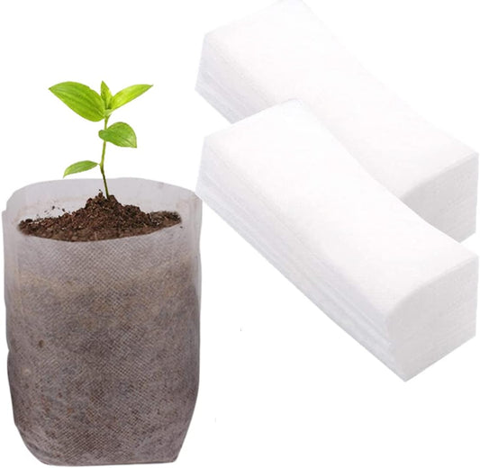 gardtree Plant Nursery Bags 4.7 * 5.5 inches 200PCS, Non-Woven Plant Grow Bags Fabric Seedling Starter for Vegetable Flower Fruit Saplings Tree, Home Garden Supply