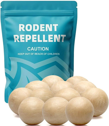 Rodent Repellent, Mouse Repellent, Mice Repellent Indoor, Rat Repellent, Mouse Deterrent for Car, Peppermint Balls for Mice, Keep Mice Out of Garage, Moth Balls for Outdoor Use-12Pcs
