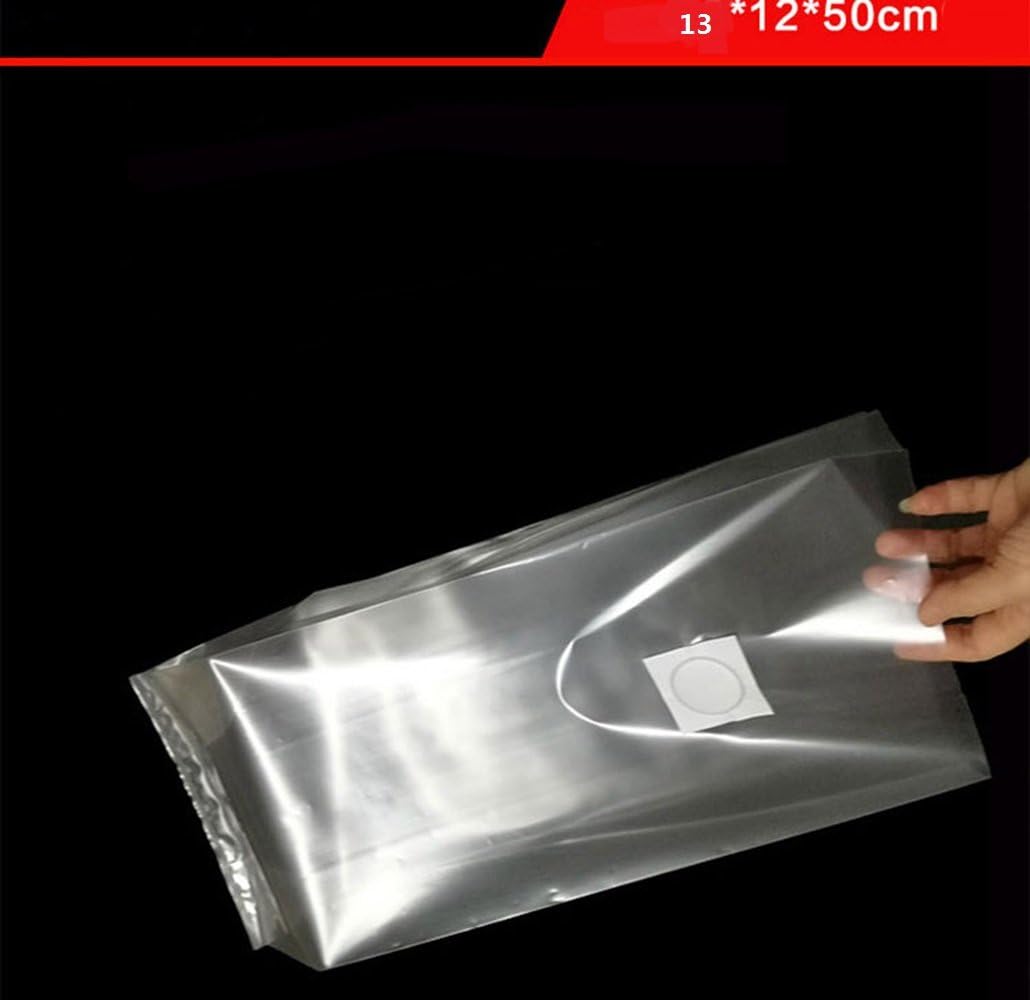 SUCOHANS 100 Count Mushroom Grow Bags Farm Mushroom Spawn Sealable Spawn Myco Bags, Medium Size 5" X 5" X 19",0.2 Micron Filter, 2.5 Mil Polypropylene,for Substrate Autoclavable