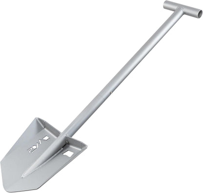 DMOS Nomad Shovel - 2-Piece Collapsible Lightweight Aluminum Shovel for Camping, Overlanding, Survival, Military, Hunting, & Off-Road Use - Silver - Pro