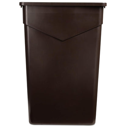 Carlisle FoodService Products 34202369 TrimLine Polyethylene Waste Container, 23 Gallon Capacity, 20" Length x 11" Width x 29.88" Height, Dark Brown (Case of 4)