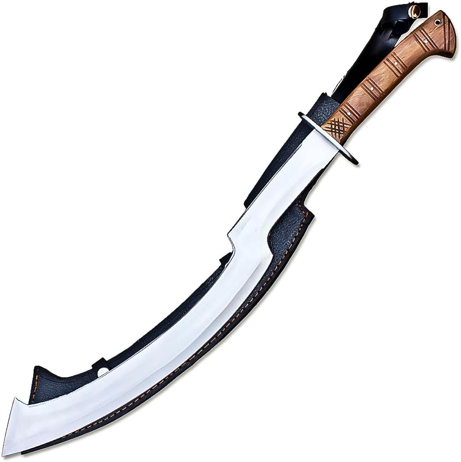 Custom Handmade Stainless Steel Khopesh Sword - Ancient Egyptian Sword with Pure Black Leather Sheath, Best Gift | Collector Choice