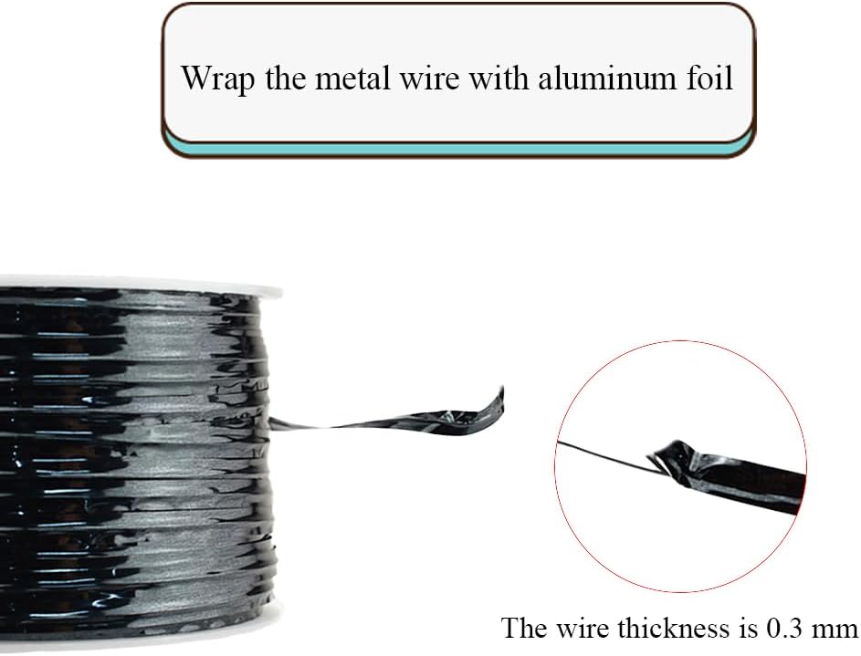 HAHIYO 100Yards/300Feet/91M Black Metal Twist Ties Bread Candy Coffee Bag Ties Plant Garden Twist Ties for Cellophane Treat Bag Gift Wraping Bag Plastic Bag Halloween Party Cake Present Art Craft