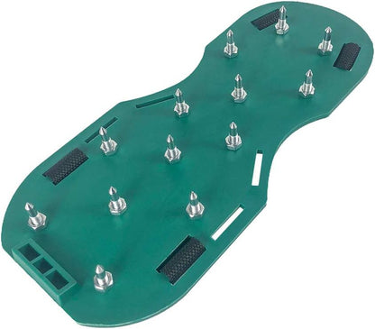 QWORK Gunite Spiked Shoes With 3/4” Short Spikes Perfect For Epoxy Floor, Overlays, Cover Installation, Green Color (Pair)
