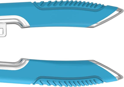 FLORA GUARD 6.5-Inch Floral Scissors, Zinc Alloy with Rubber Handle, Toothed Blade for Quick Cutting, Suitable for Flower Placement, Plant Pruning, Rose or Fruit Picking (Blue)