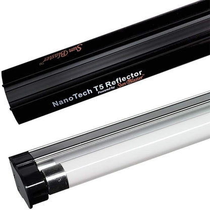 SunBlaster SL0900303 39 Watt 6400K 3' 120V Hydroponic Grow Light Lamp Ballast Fixture with NanoTech T5HO Reflector for Indoor Home Gardens and Plants