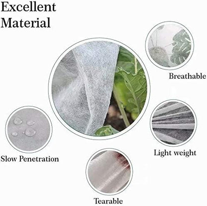 Agfabric Plant Covers Freeze Protection 10'x50' 0.55oz Frost Blankets for Plants Plant Frost Protection Covers Garden Winter Frost Pests Protection,White