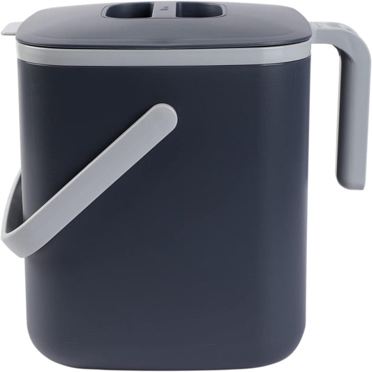 Blue Ginkgo Kitchen Compost Bin [5L / 1.32 GAL] – Filter-Free, Odor-Tight Countertop Food Waste