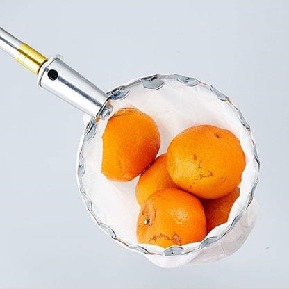 Fruit Picker Head Basket, Fruit Picking Tool with Basket, Orange Picker Pole Tool, Fruits Catcher Bag for Harvest Picking Citrus Pear Lemon Mango Tree Picker(Size:14cm)