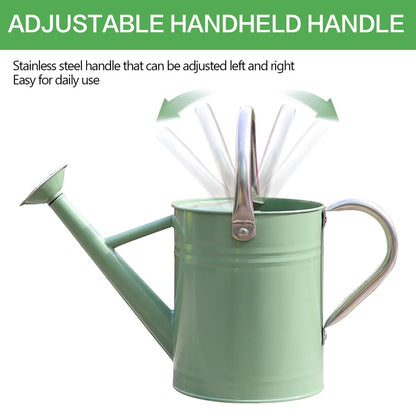 yourjoy Metal Watering Can 1 Gallon for Outdoor Garden Plants, CGreen