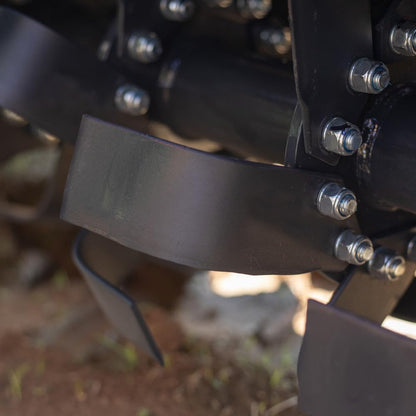 Titan Attachments 3 Point 48" Rotary Tiller Attachment Fits Cat 1 Tractors, Charcoal Finish, Single Speed PTO Driven Cultivator with a 540 RPM Gearbox, Replaceable L-Shaped Tines Work 5" Deep
