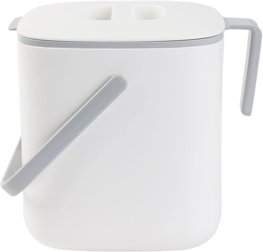 Blue Ginkgo Kitchen Compost Bin [2.6L / 0.69 GAL] – Filter-Free, Odor-Tight Countertop Food Waste