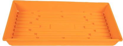 SUNPACK 10" x 20" Mega Plastic Seed Starting Tray, Orange, 2.5" - No Drainage Holes, Ideal for Greenhouses or Indoor Gardening - Made of Thick, Strong Plastic