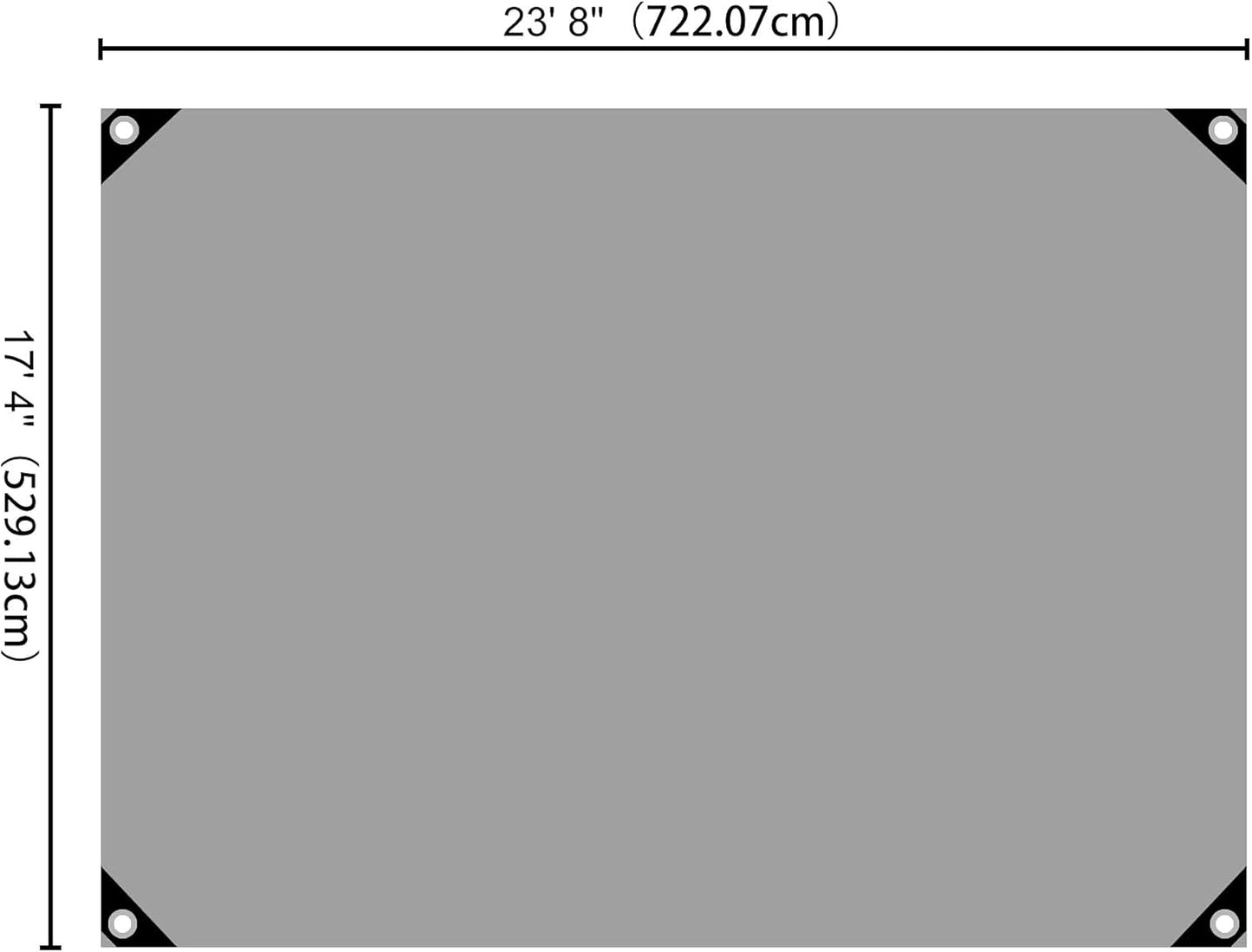 Yescom 18x24ft Heavy Duty Reinforced Poly Tarp Waterproof Tarpaulin 10-mil Ground Sheet Camping Tent Cover with Eyelets Reversible Silver Black Tarps