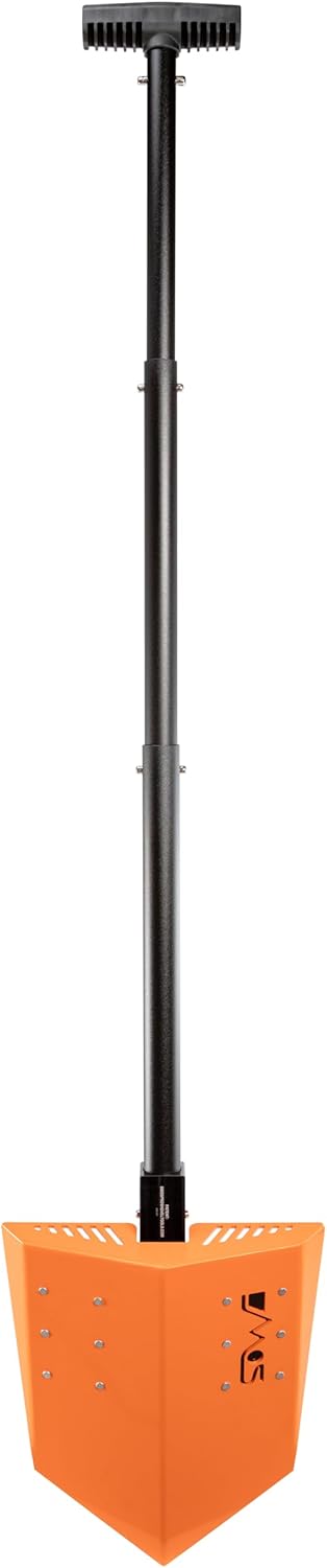 DMOS Delta Shovel - Collapsible Heavy-Duty Steel Folding Shovel for Camping, Overlanding, Survival, Military, Hunting, & Off-Road Use - Signal Orange - Pro