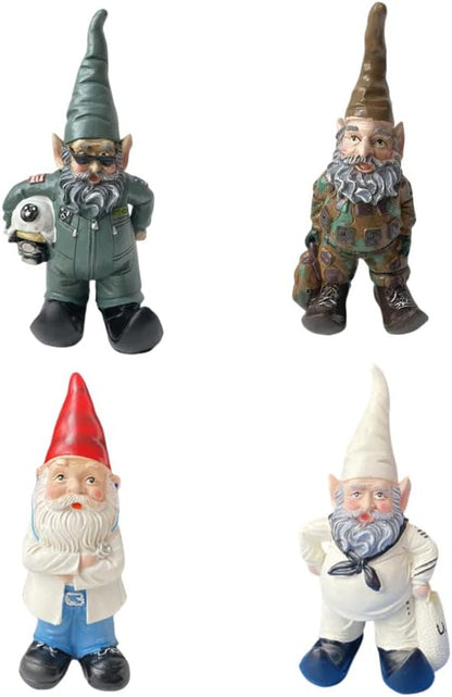 Navy Sailor Garden Gnome Statue, Shipmate Gnome Figurine for Lawn Ornaments Indoor or Outdoor Decor Christmas Birthday Gift