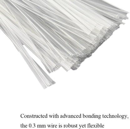HAHIYO 300Pcs 8inches Cear Metal Twist Ties Bread Candy Coffee Bag Ties Plant Garden Twist Ties for Cellophane Treat Bags Gift Wraping Bags Plastic Bags Halloween Party Cake Present Art Crafts