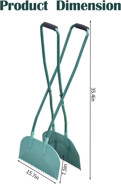 Leaf Grabber Leaf Rake Picker Upper Scoops with Long Handle Garden Rake for Yard Work Yard Tools for Lawn Cleaning
