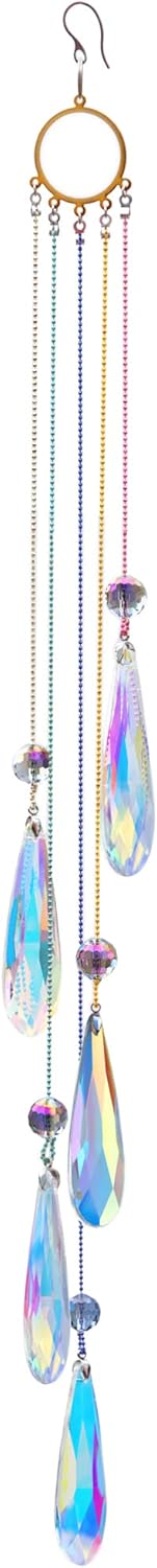 Crystals Teardrop Prisms Suncatcher Hanging Ornament Rainbow Maker for Home,Garden Decoration