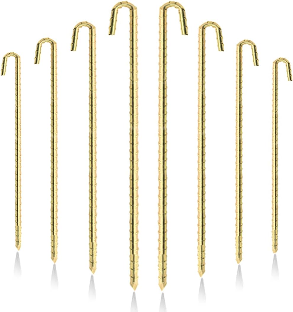 Landscape Stakes 20 Pack, 10 Inch Garden Landscape Anchoring Stakes for Terrace Board, Landscape Edging Coil, Grass Barrier, Bender Board, Weed Barrier Landscape， Garden Inflatable Decor Fixing