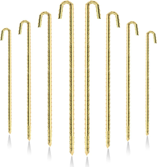 Landscape Stakes 20 Pack, 10 Inch Garden Landscape Anchoring Stakes for Terrace Board, Landscape Edging Coil, Grass Barrier, Bender Board, Weed Barrier Landscape， Garden Inflatable Decor Fixing
