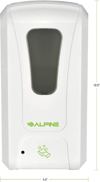 Alpine Automatic Hand Sanitizer Dispenser - Touchless Soap Dispenser for Restaurant, Hospital, School, Hotel, Kitchen and Bathroom -1200mL Foam White