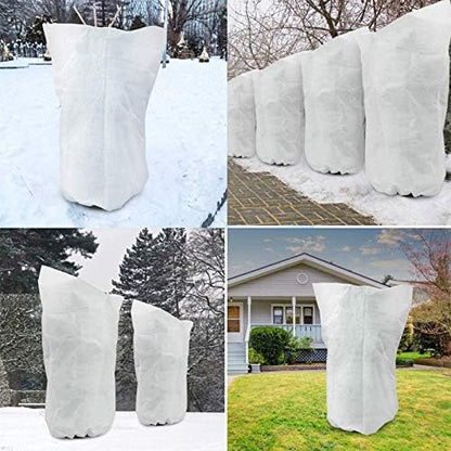 GardenPal 2 Pack Plant Covers Freeze Protection, 40''×47'' Thicken Frost Cloth with Drawstring Reusable for Outdoor Plants (40''×47''(2pcs))