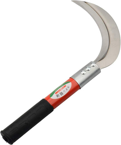 Weeding Sickle,Steel Grass Sickle,Premium Hand Forged Grass Sickle - Multipurpose Gardening Weeding Grass Sickle and Farming Portable Safety Sickle（11.8 in）