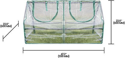 Zenport SH3212A Garden Cold Frame Greenhouse Cloche for Easy Access Protected Gardening