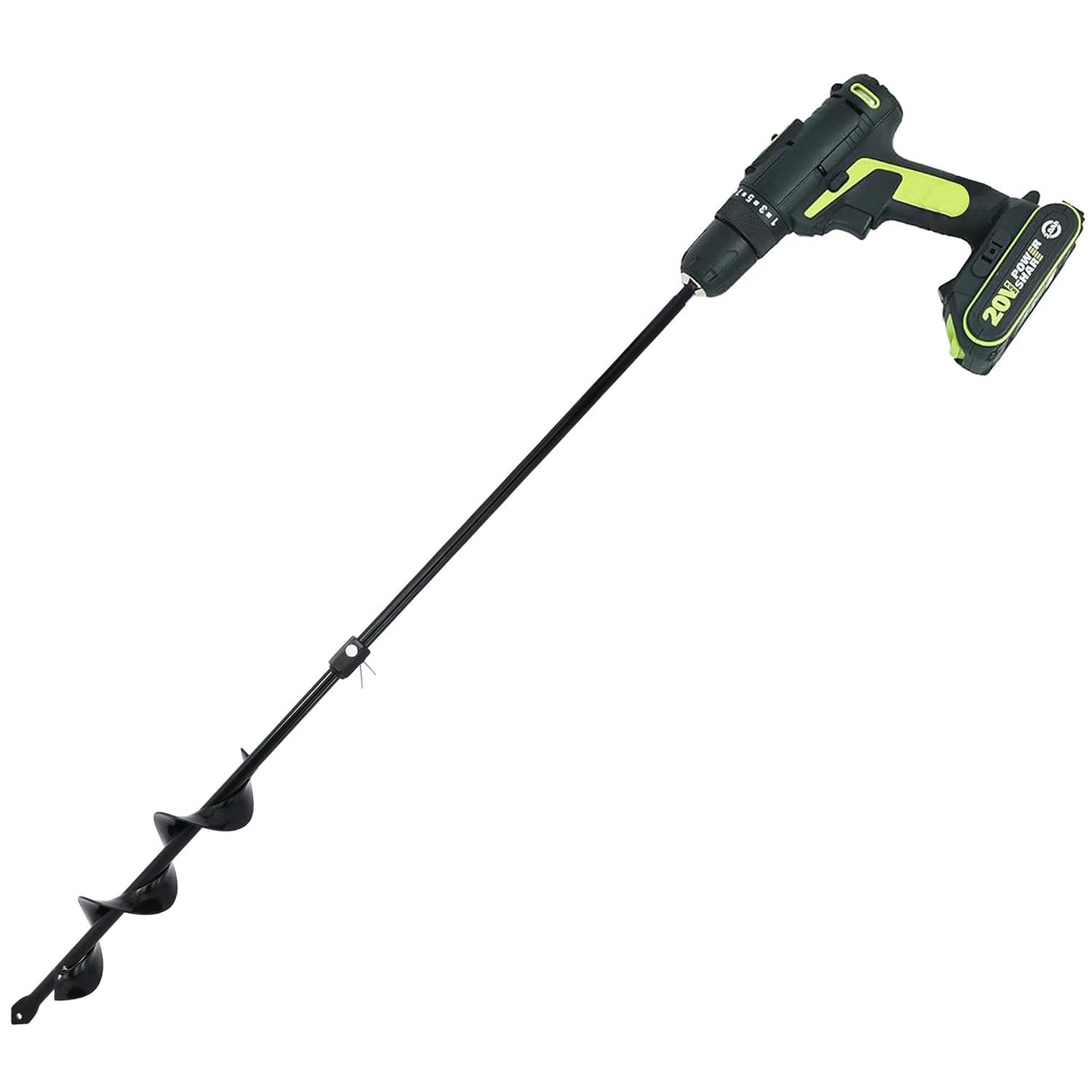 Auger Post Hole Digger 3" Wide 32" Deep - Earth Auger - Trench Digger - Hole Digger Tool for Fence Posts - Electric Post Hole Digger Handles