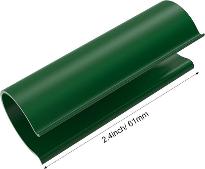 Jetec 64 Pieces Pool Cover Clamps for Above Ground Pools PVC Pipe Clips for Greenhouses, Row Covers, Shelters, Bird Protection, 2.4 Inches Long(1/2 Inch,Green)