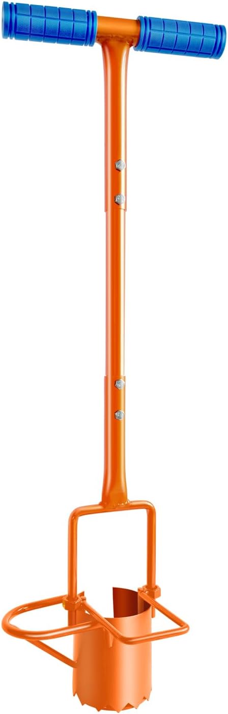 glorousamc Bulb Planter, Weeder, Sod Plugger, Flower Planting, Soil Sampler-5-IN-1 Lawn Tool and Garden Tool - Enhanced Bottom Edge for Easier Penetration, 33.5 Inch（A）