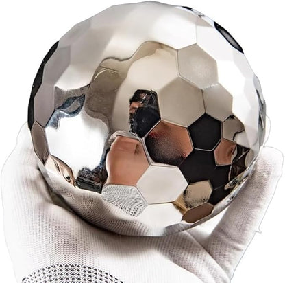 304 Stainless Steel Gazing Ball Sculptures Diamond Decoration Mirror Hollow Metal Ball Ornament Statues Gazing Globe for Home Garden (8 inch)