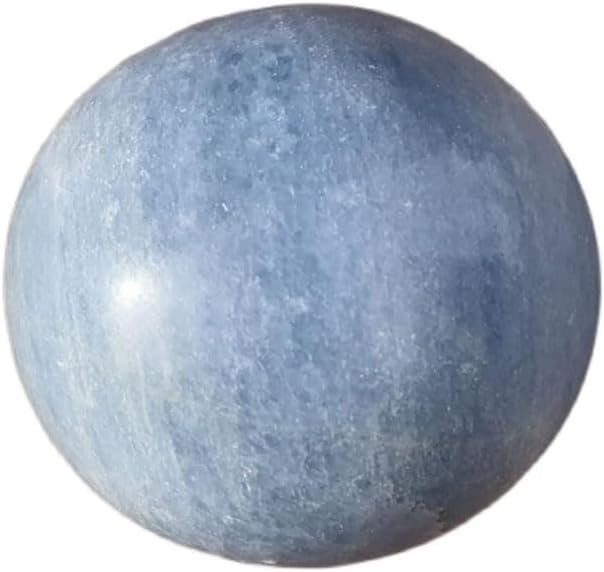 Blue Celestite Crystal Sphere Ball with Wood Stand Large Healing Crystals Sphere Sculpture Home Office Decoration Fengshui Meditation Healing 100mm 3.93'' (Blue Celestite, 3.93")