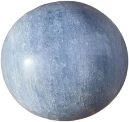 Blue Celestite Crystal Sphere Ball with Wood Stand Large Healing Crystals Sphere Sculpture Home Office Decoration Fengshui Meditation Healing 100mm 3.93'' (Blue Celestite, 3.93")