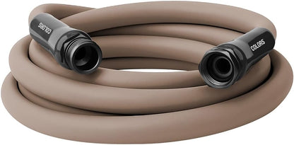 Flexzilla Colors Lead-In Garden Hose 5/8in. x 10ft., Lightweight All-Weather Water Hose, Durable and Flexible, Leak-Free Connections, Brown Mulch