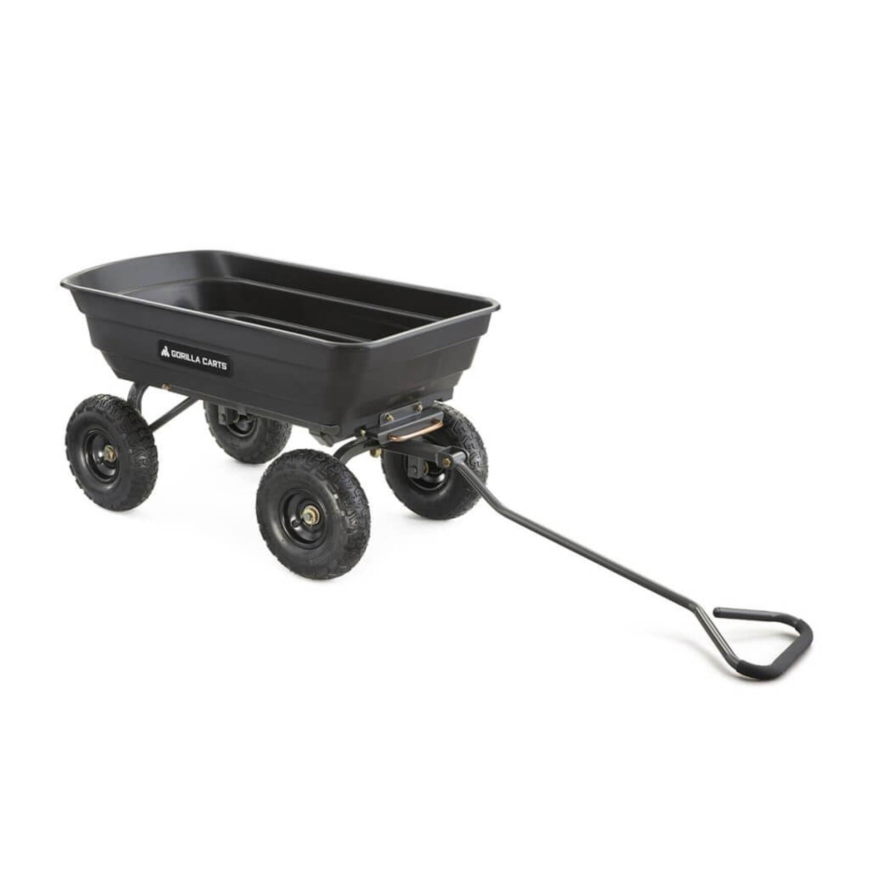 Gorilla Carts Heavy-Duty Poly Garden Dump Cart, 4 Cu Ft, 600 lb Capacity