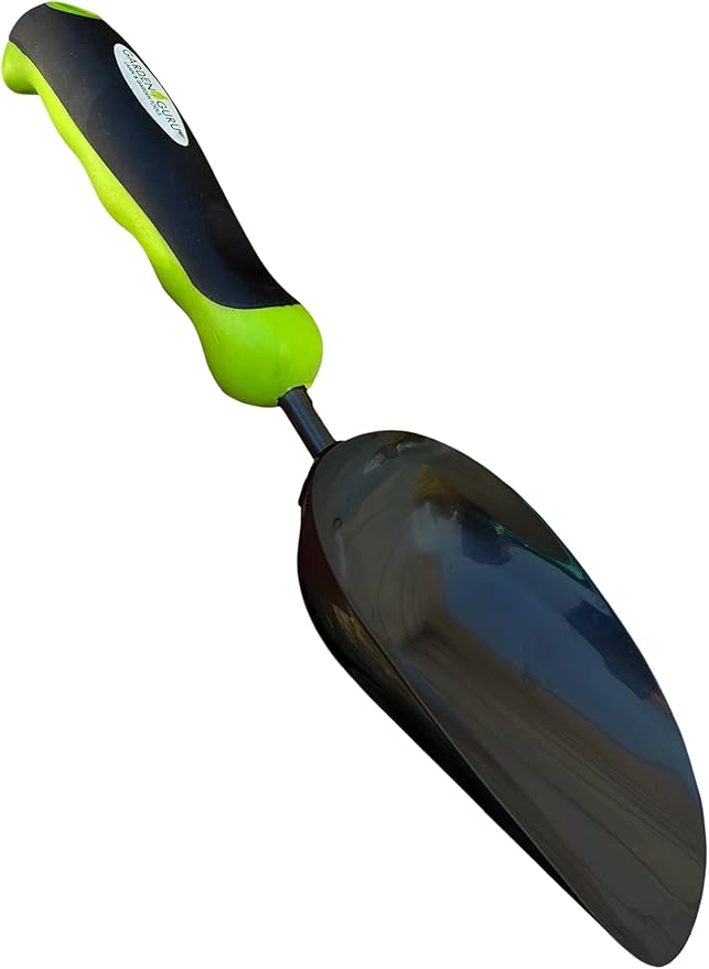 Garden Guru Super Strong Garden Scoop Trowel Shovel Transplanter – Strong Carbon Steel - Rust Resistant – Ergonomic Grip – Perfect Hand Shovel for Gardening Transplanting and Digging