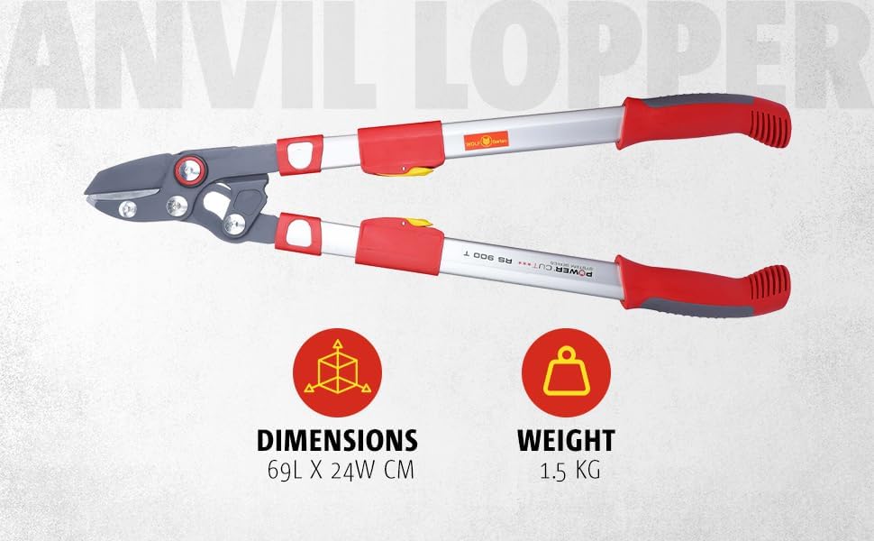 WOLF-Garten Telescoping Anvil Lopper 35.5" - RS900T
