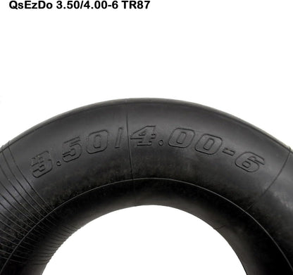 3.50/4.00-6 Inner Tube with TR87 Bent Valve Stem (1 Pack), for Hand Trucks, Utility Cart, Lawn Mowers, Wheelbarrows, Dollys, Scooters, Replacement 13x4.00-6,4.00-6 Tire.